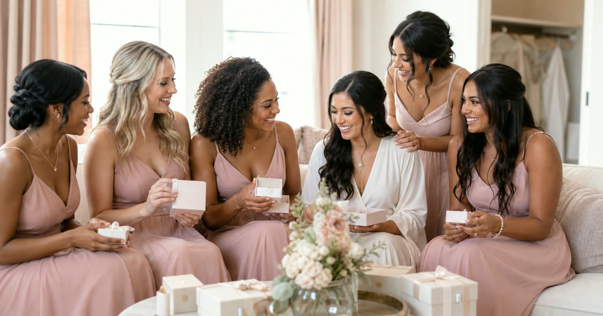 Bulk bridesmaid gifts — how to buy for six or more without the panic — wedding planning inspiration