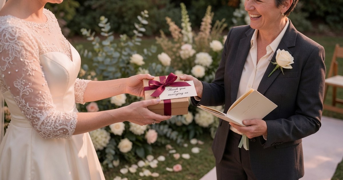 Wedding officiant gift ideas: what to give and when — wedding planning inspiration