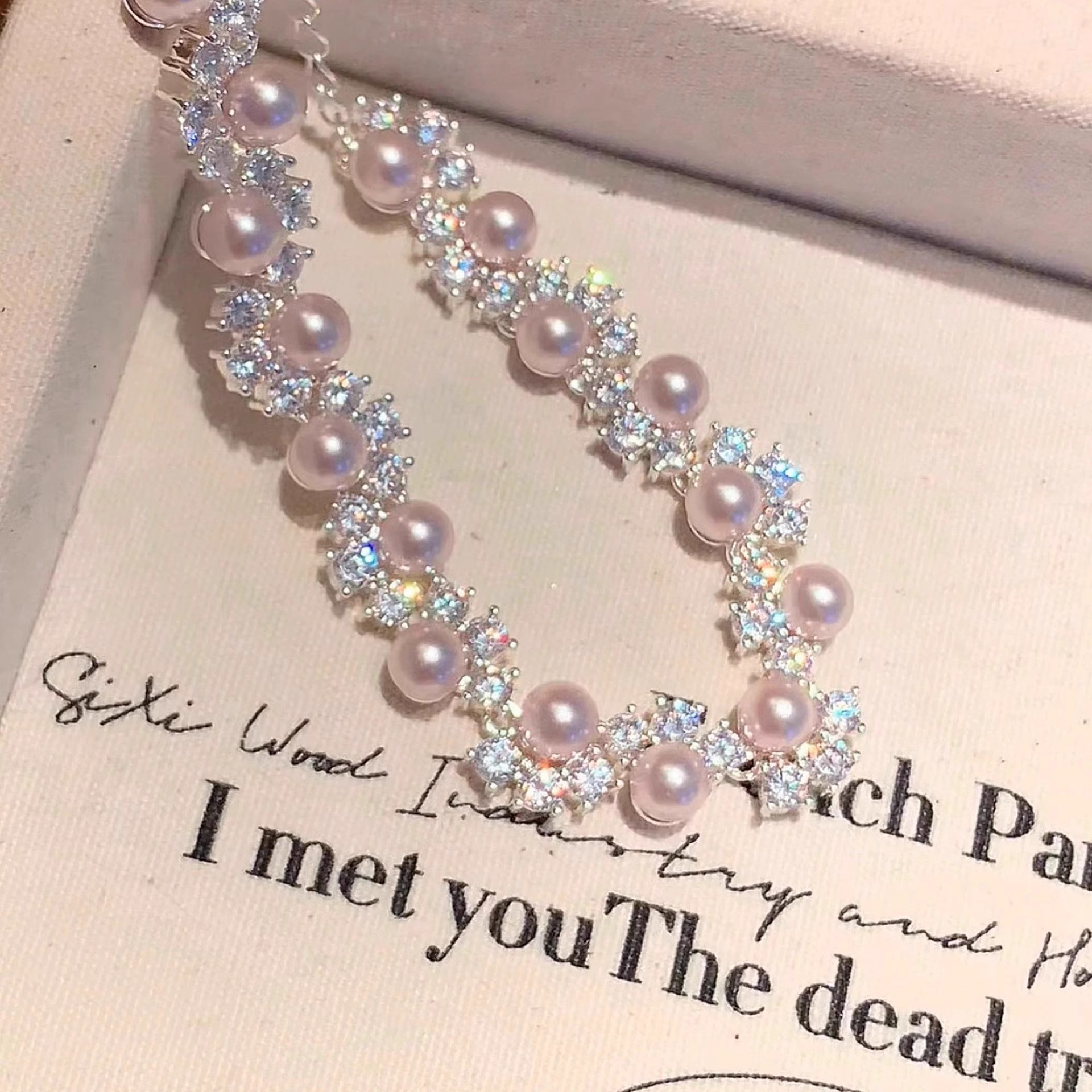 Diamond + Pearl Bridesmaid Bracelet