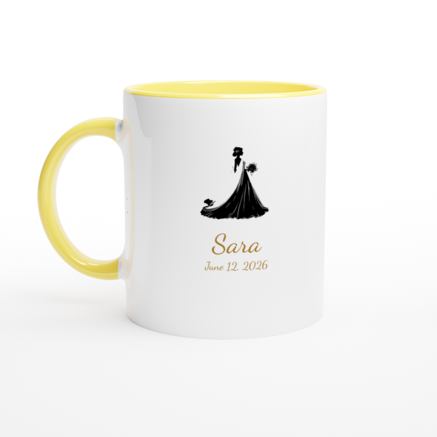 Design Your Own Bride Mug — 11oz Color-Inside Ceramic Personalized