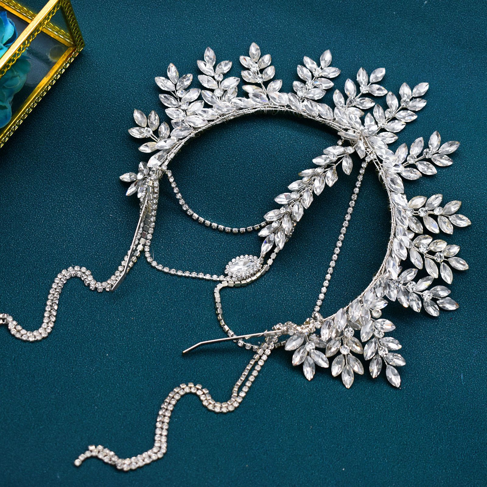 Rhinestone Tassel Bridal Headband